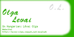 olga levai business card